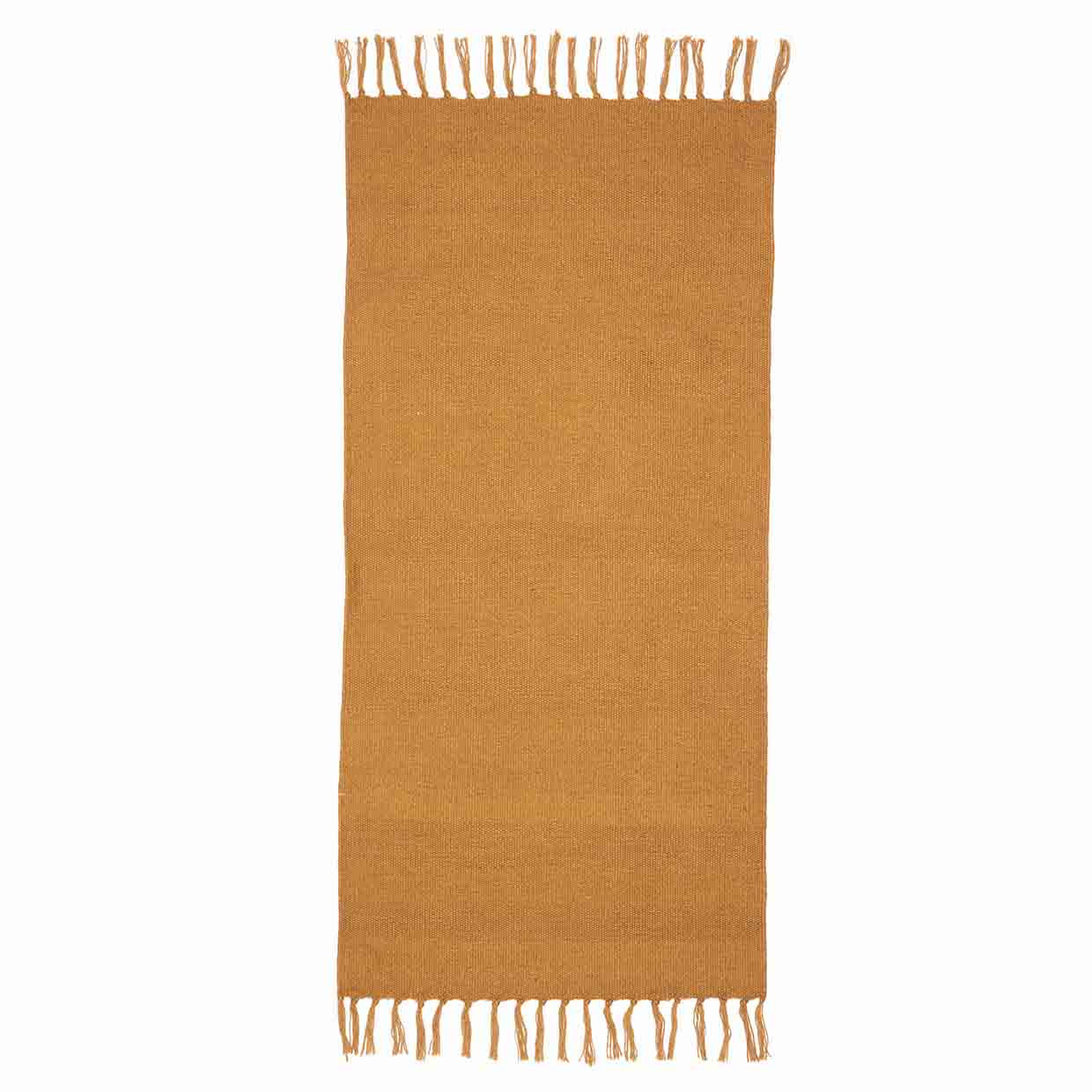 Hette, alfombra ocre de 70x140 cm.