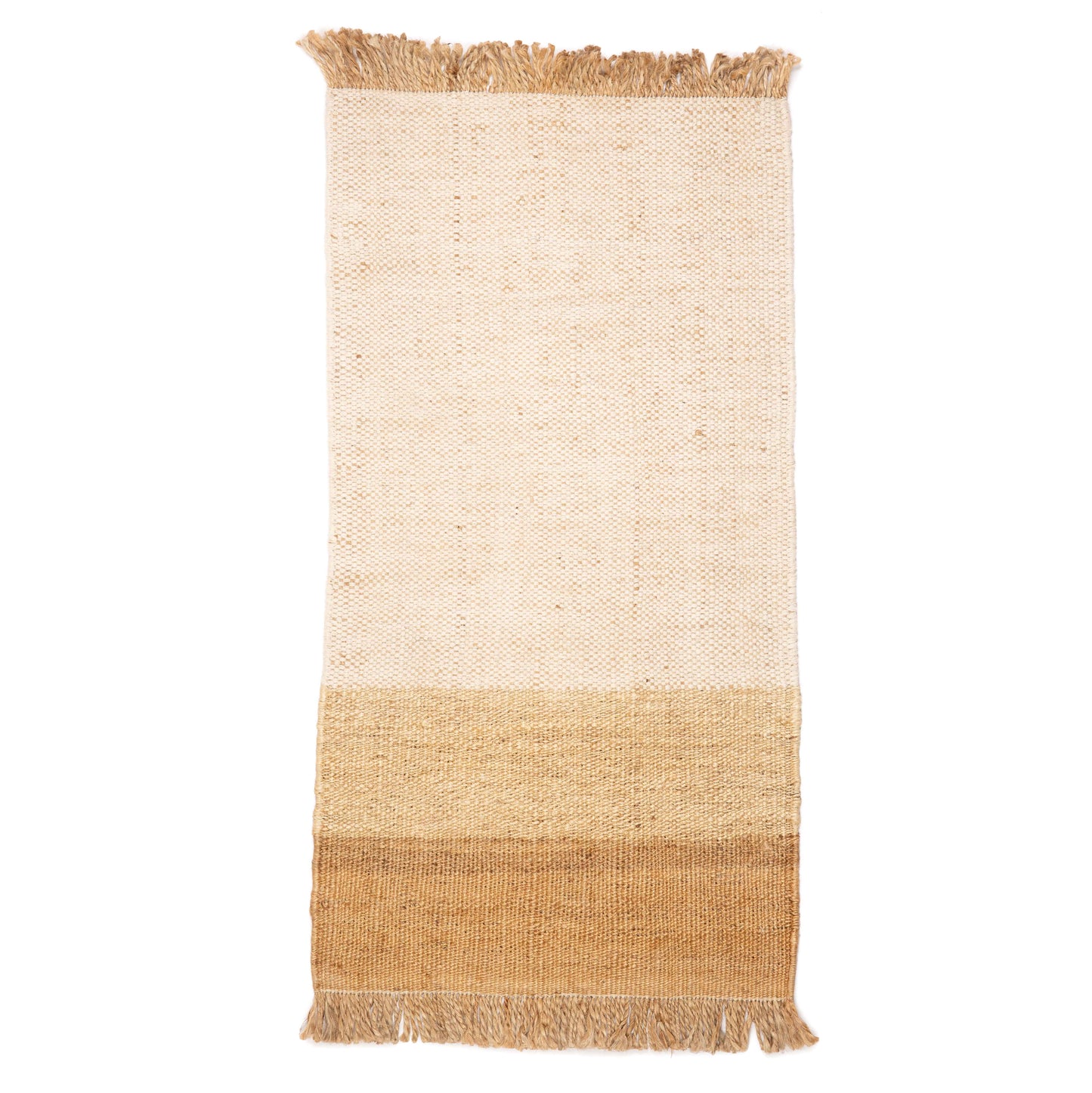 Alfombra Hind ocre de 80x150 cm.