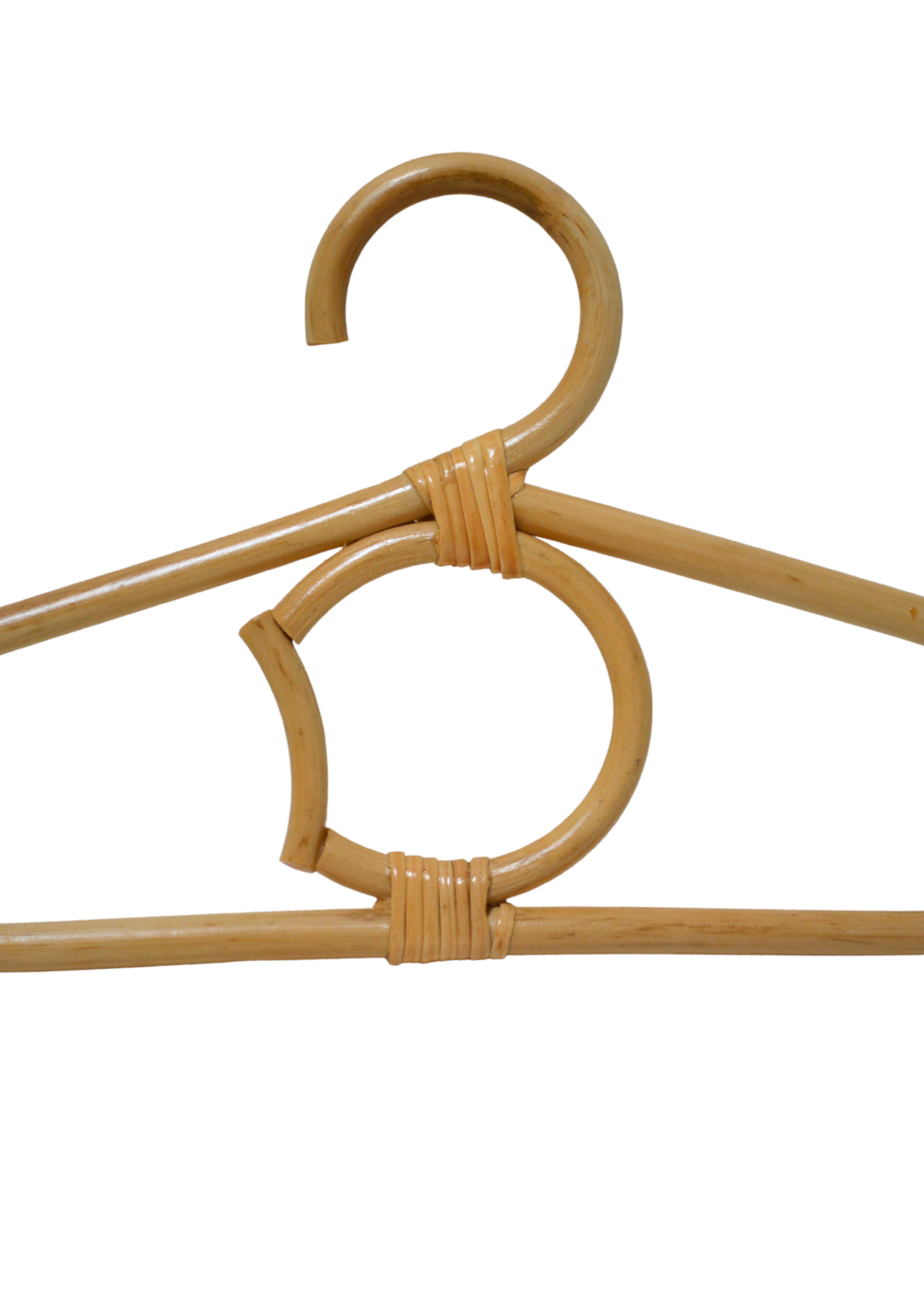 Percha de bambú - percha para ropa de niños - luna