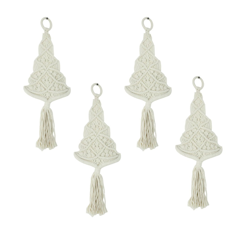 Colgador de macramé - Blanco