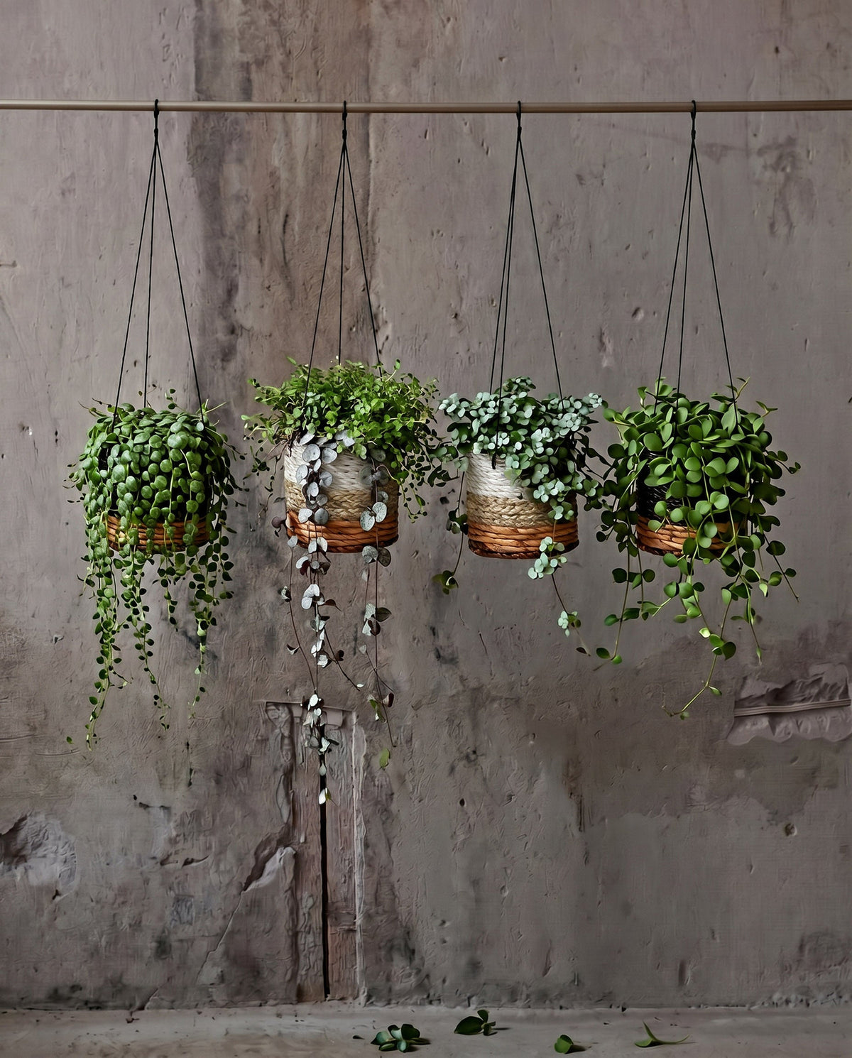 El colgador para plantas de plátano - blanco natural - S