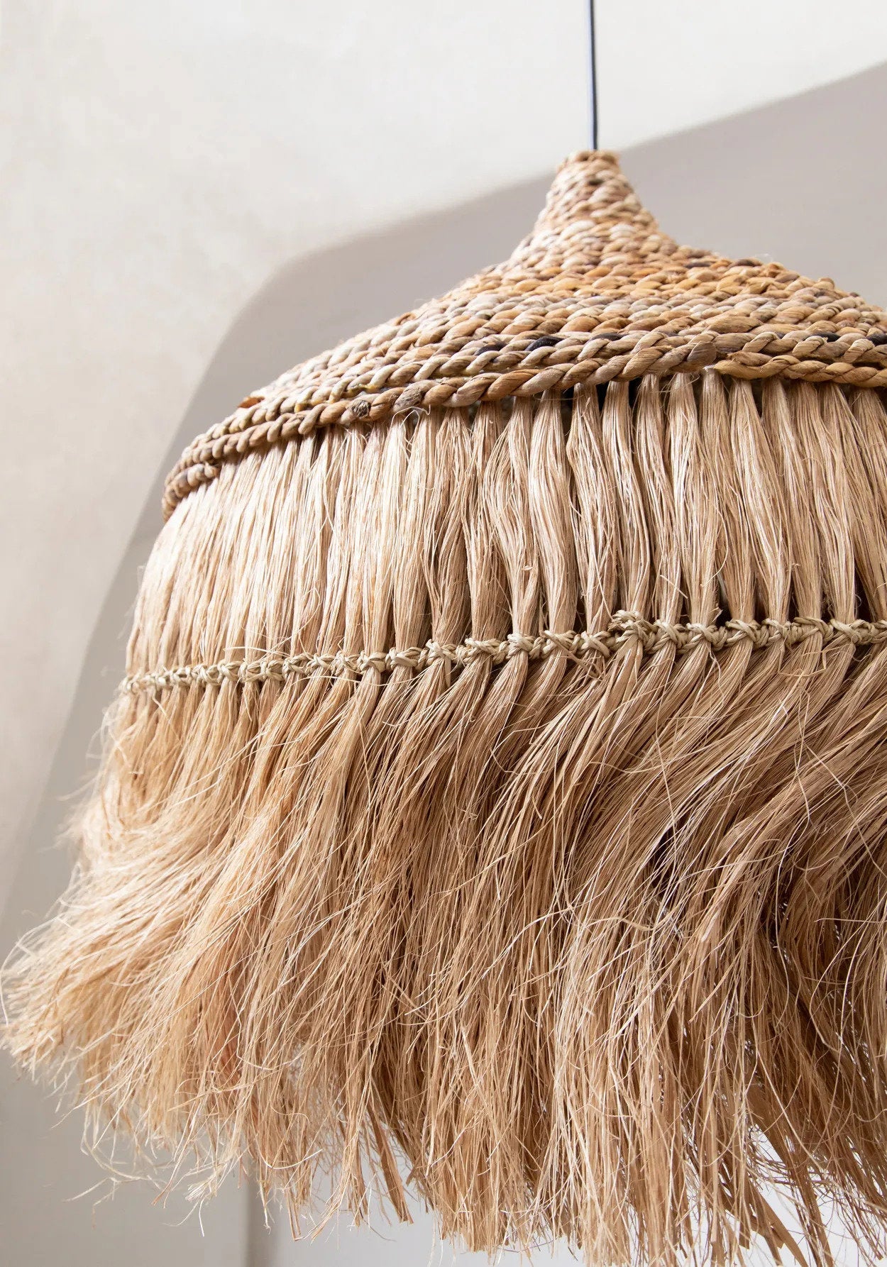 Lámpara colgante Abaca Hoola - natural - L