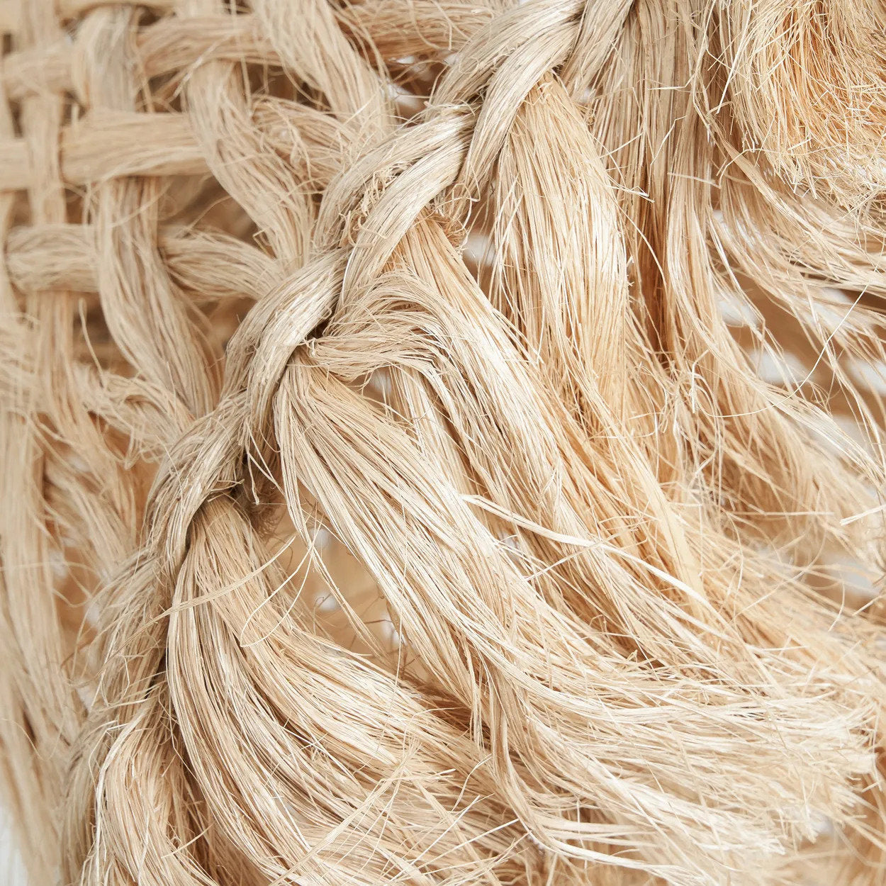 Colgante medusa de abacá - natural - L