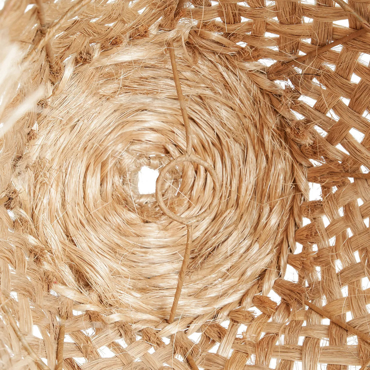 Lámpara colgante de medusa Abaca - natural - M
