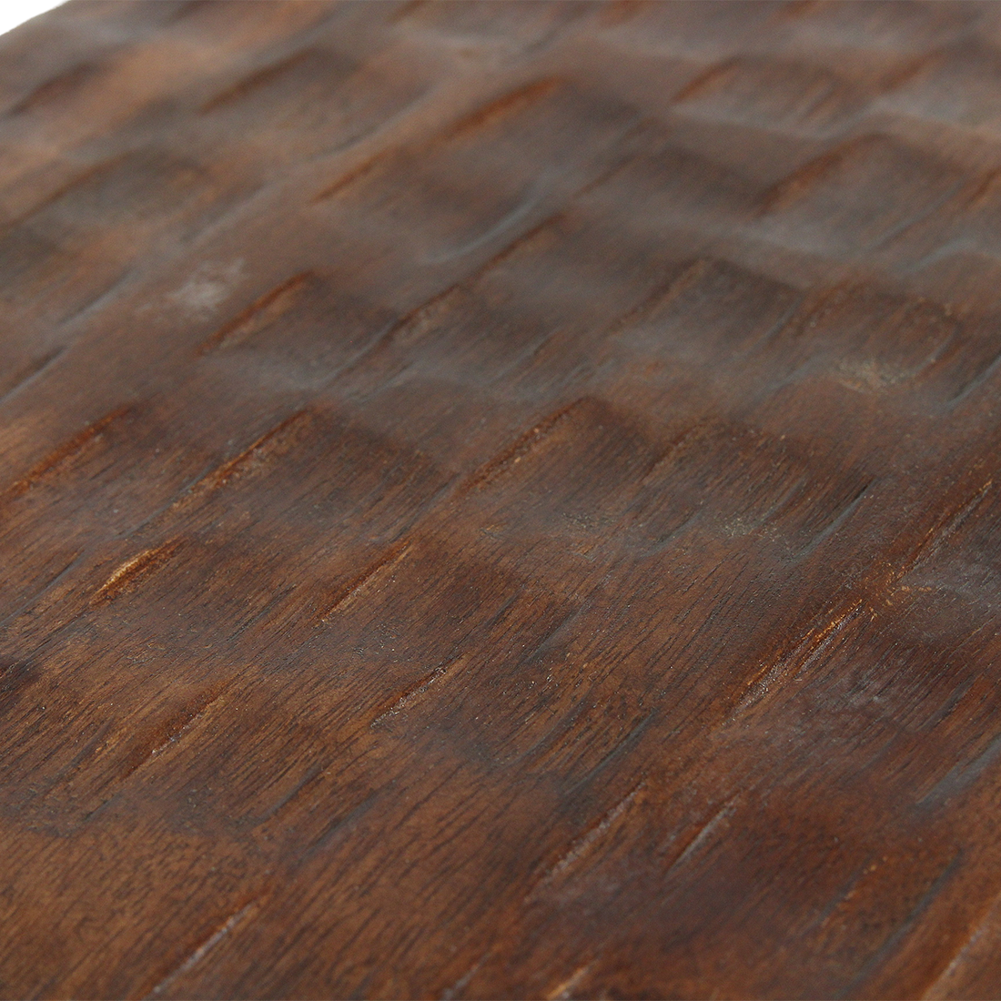 Mesa auxiliar/taburete de madera de mango marrón - 40x25x20 cm