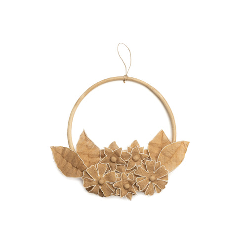 Corona de flores Lux, colgante de pared Ø30