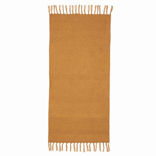 Hette, alfombra ocre de 70x140 cm.