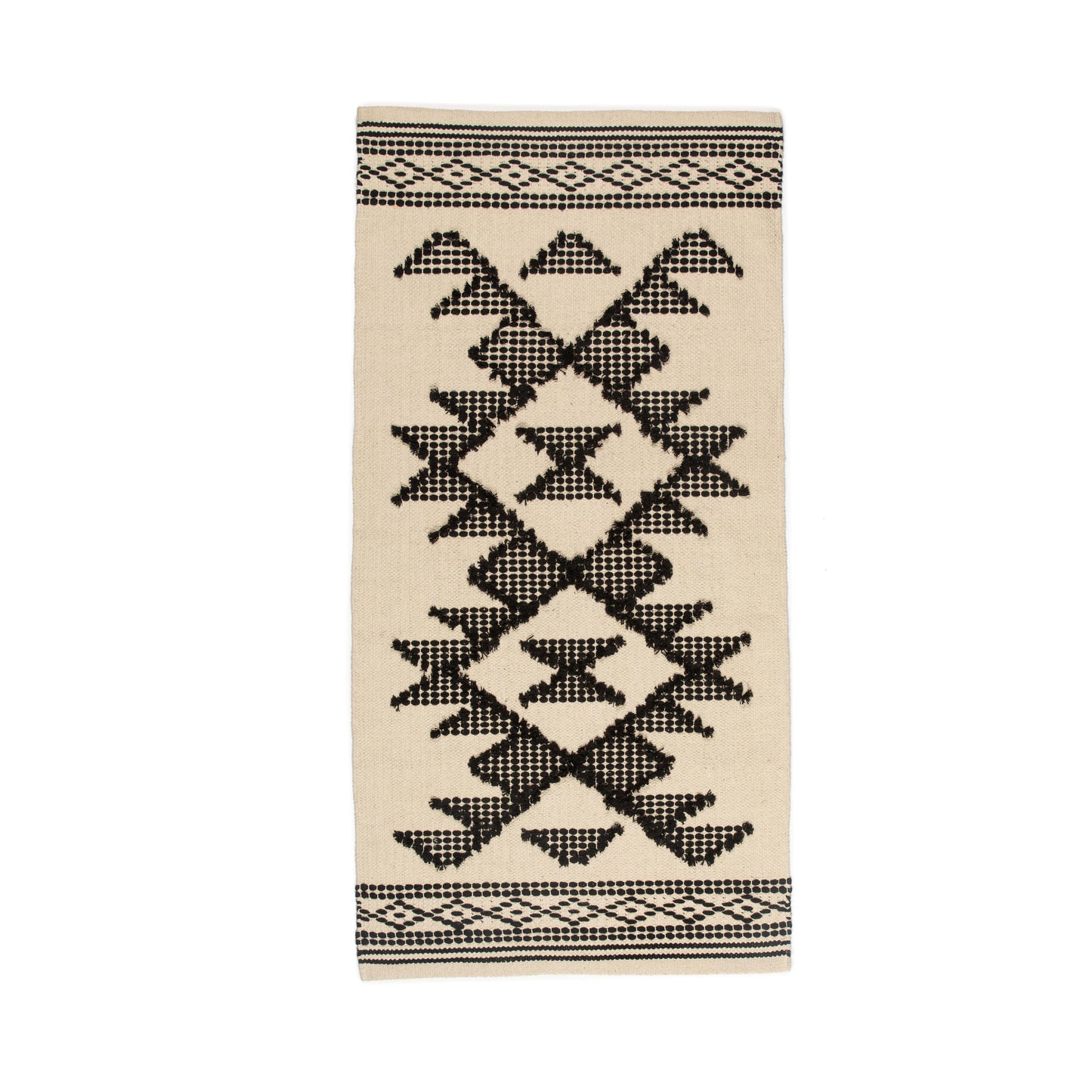 Alfombra Kenzi blanco/negro 70x140 cm.