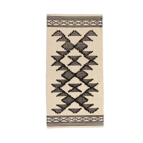 Alfombra Kenzi blanco/negro 70x140 cm.