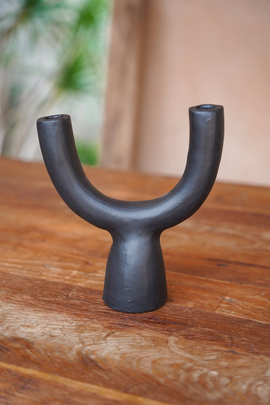 Candelabro negro - terracota - The Pohon