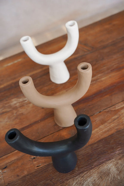 Candelabro negro - terracota - The Pohon