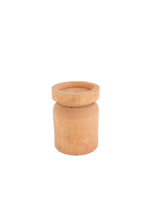 Portavela de madera naranja – P