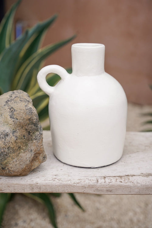 Jarrón de Terracota - El Clásico - Blanco