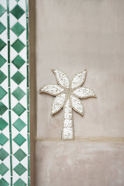 Palmera de conchas marinas para colgar en la pared - La palmera de conchas marinas