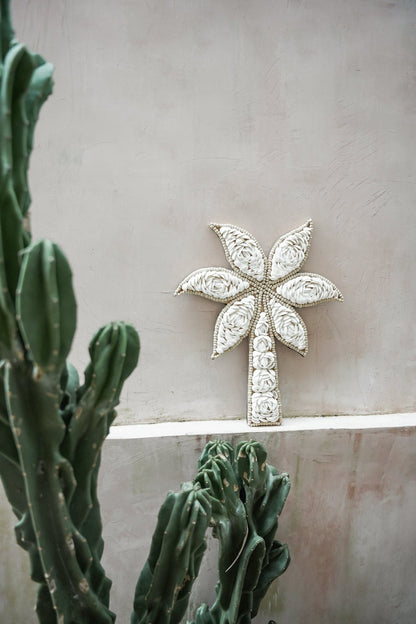 Palmera de conchas marinas para colgar en la pared - La palmera de conchas marinas