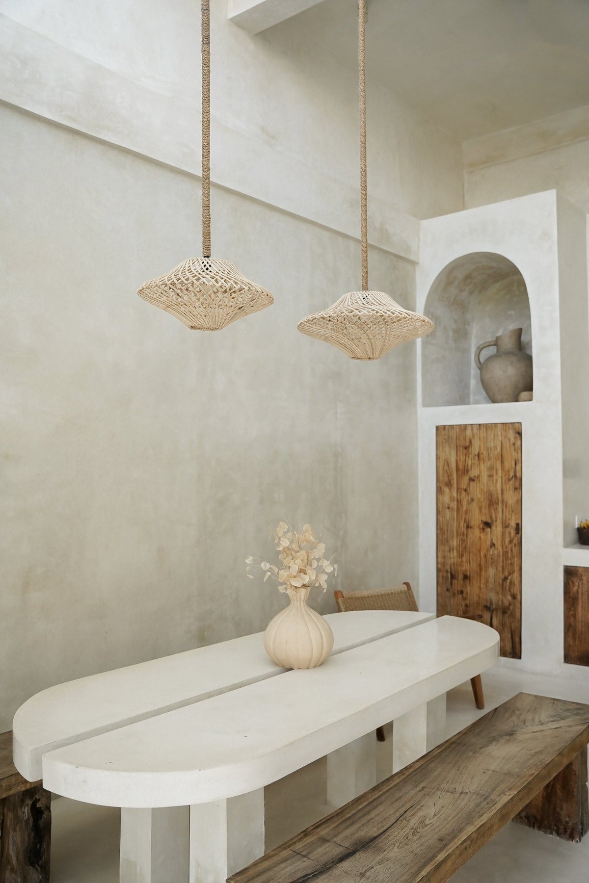 Aplique de pared de ratán - Bulat Wand – L