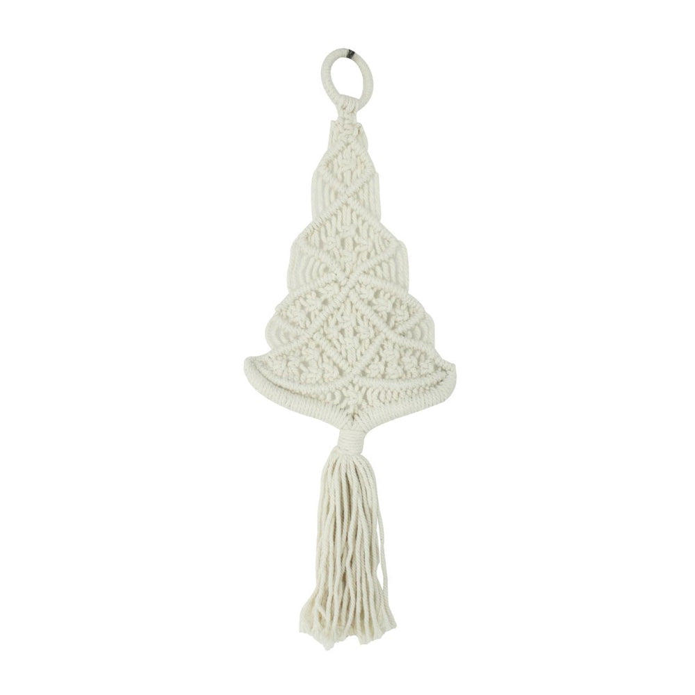 Colgador de macramé - Blanco