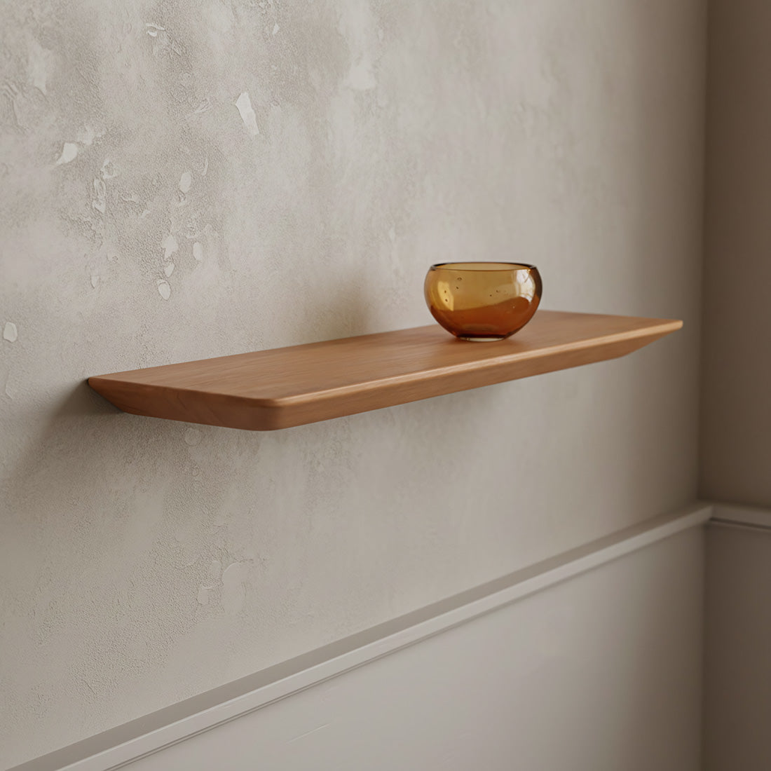 Estante de pared de teca Craftsman - 60 cm