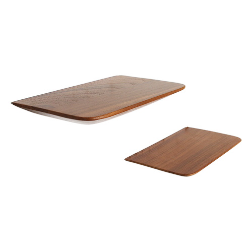 Estante de pared de teca Craftsman - juego de 2