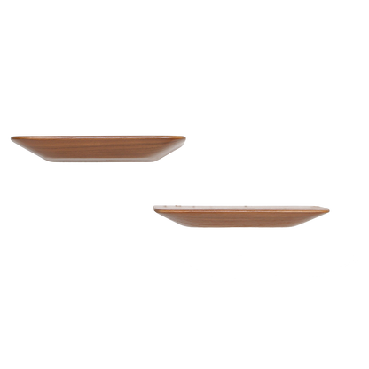 Estante de pared de teca Craftsman - juego de 2