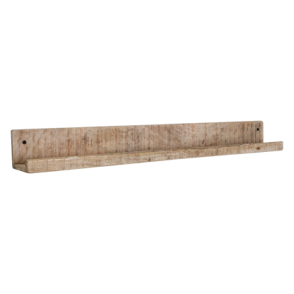 Estante de pared de madera de mango - Estante para fotos - 75x8x8 cm