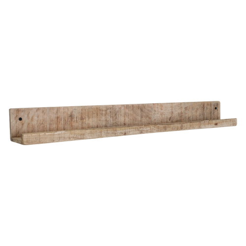 Estante de pared de madera de mango - Estante para fotos - 75x8x8 cm