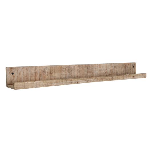 Estante de pared de madera de mango - Estante para fotos - 75x8x8 cm