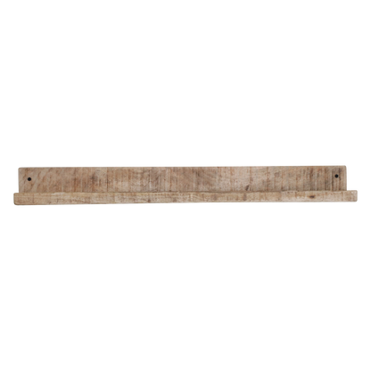 Estante de pared de madera de mango - Estante para fotos - 75x8x8 cm