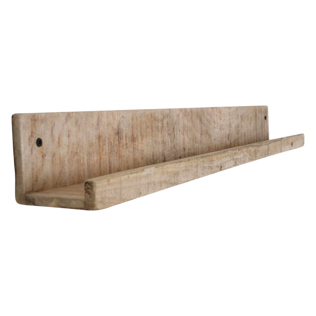 Estante de pared de madera de mango - Estante para fotos - 75x8x8 cm