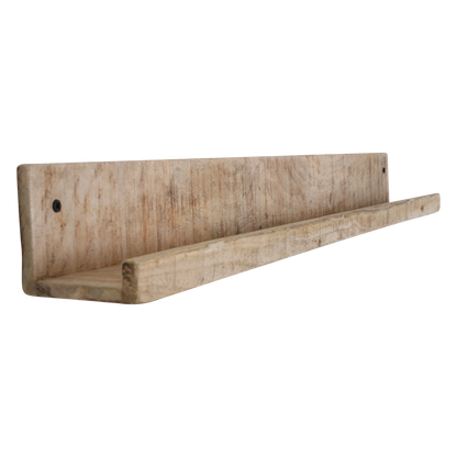 Estante de pared de madera de mango - Estante para fotos - 75x8x8 cm