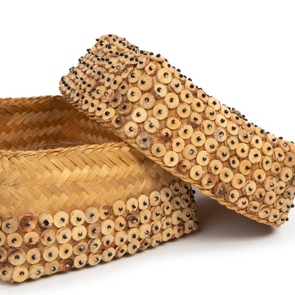 Cesta de cáscara de coco - Natural - G