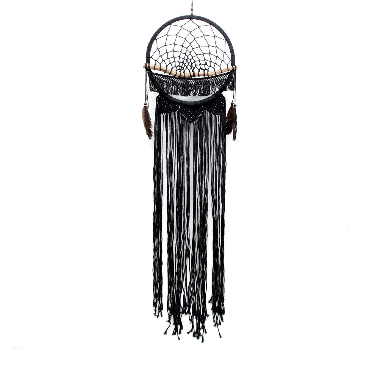 El soñador de macramé de madera - Negro
