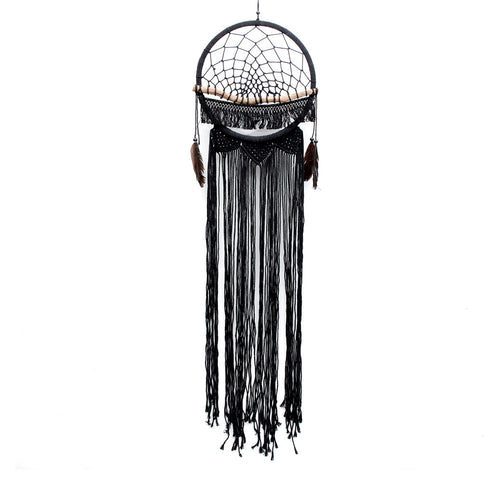 El soñador de macramé de madera - Negro