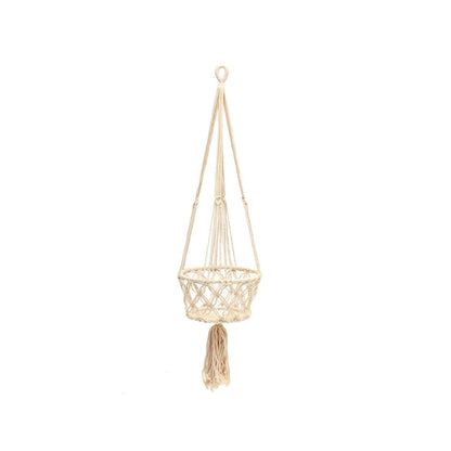 El soporte de macramé para plantas - blanco - M_40