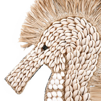 El caballito de mar de concha - blanco