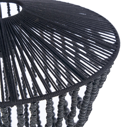 Lámpara de araña de cuentas de madera - Negra - G