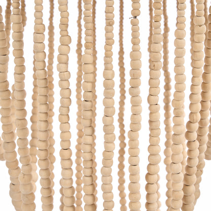 Lámpara de araña de cuentas de madera - Natural - G