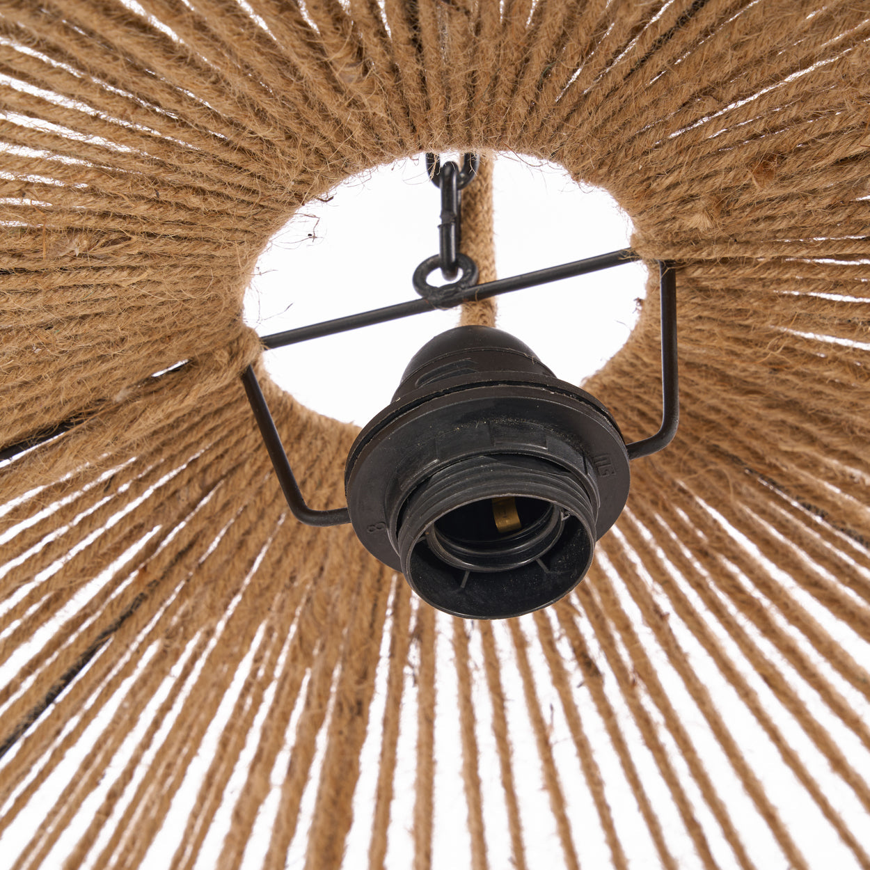 Lámpara de araña de cuentas de madera - Natural - G
