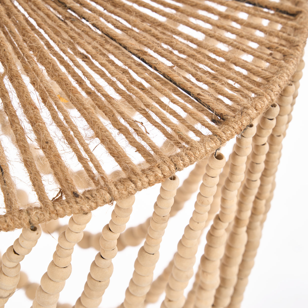 Lámpara de araña de cuentas de madera - Natural - G
