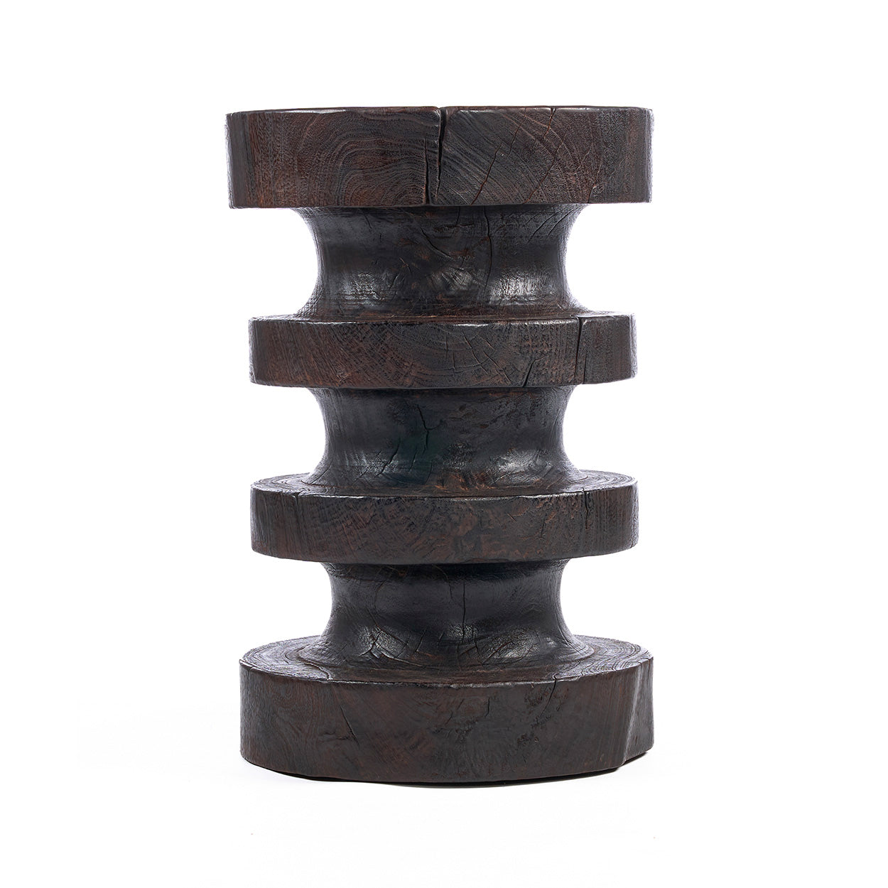 La mesa auxiliar Mocha Rings - nogal oscuro