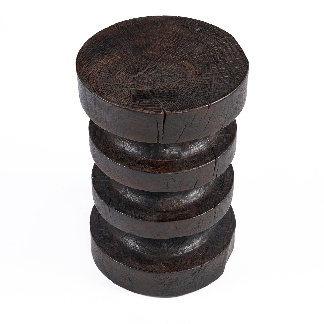 La mesa auxiliar Mocha Rings - nogal oscuro