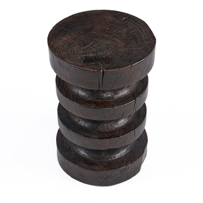 La mesa auxiliar Mocha Rings - nogal oscuro