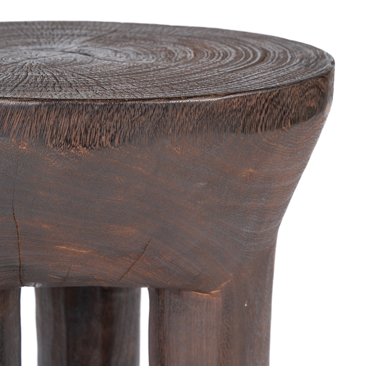 Mesa auxiliar Java con tres patas - Nogal oscuro