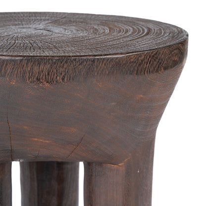 Mesa auxiliar Java con tres patas - Nogal oscuro