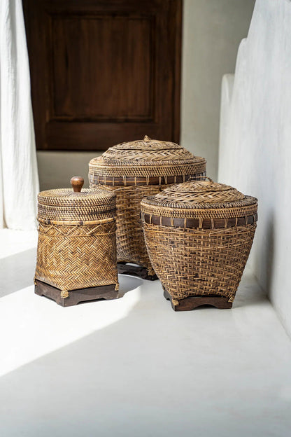 Cesta de Almacenamiento Colonial - Marrón Natural - M