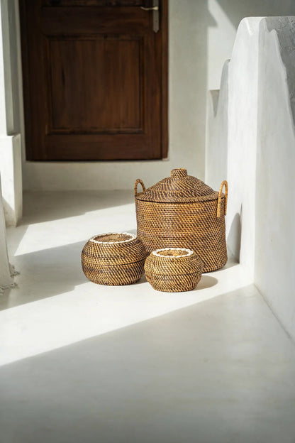 Cesta Colonial Peek-a-Boo - marrón natural - S