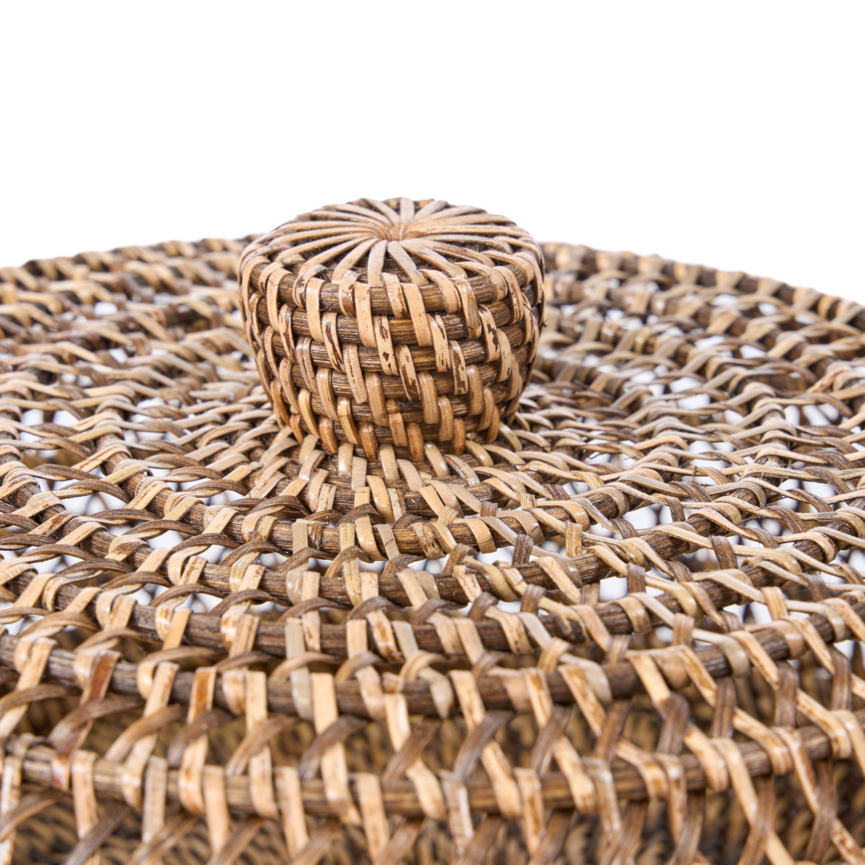 Tapadera de mimbre para alimentos - marrón natural - G