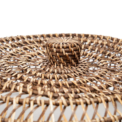 Tapadera de mimbre para alimentos - marrón natural - G