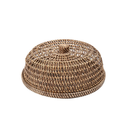 Campana de ratán para alimentos - marrón natural - M