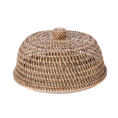 Campana de ratán para alimentos - marrón natural - M